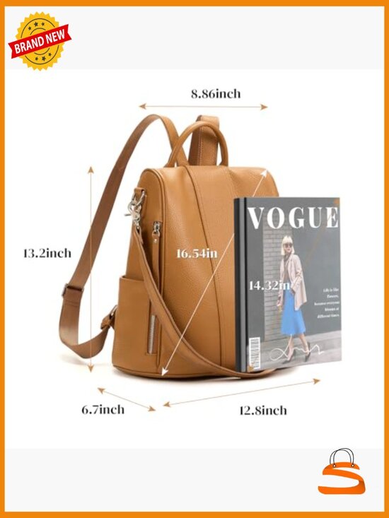 Genuine Leather Anti-Theft Convertible Backpack Purse Large Capacity main image 5